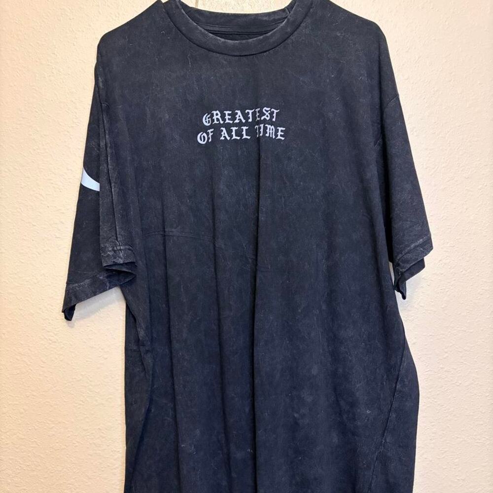 GOAT Greatest of All Time Black Graphic T-Shirt Size XL
